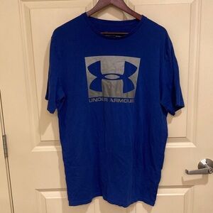 Under Armour Men's Logo Tee in Blue and Gray